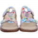 Mule Sandale HAWAII en daim Multicolore à pois, velcro, compensée Hightsoft 12-27232-79