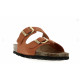 Mule ou claquette avec 2 boucles 3524-3 Maison de l’espadrille ORANGE plate, mode, femme