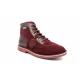 ORILEGEND BORDEAUX VIOLET METALLISE mi montant lacet KICKERS