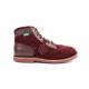 ORILEGEND BORDEAUX VIOLET METALLISE mi montant lacet KICKERS