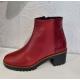 BOTTE cavalière DLSPORT talon 5cm cuir rouge femme TIP TAP référence  6122 zip semelle gomme