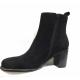 Bottine chic cuirvelours nubuck  noir talon FRIC de ADIGE Femme élégante