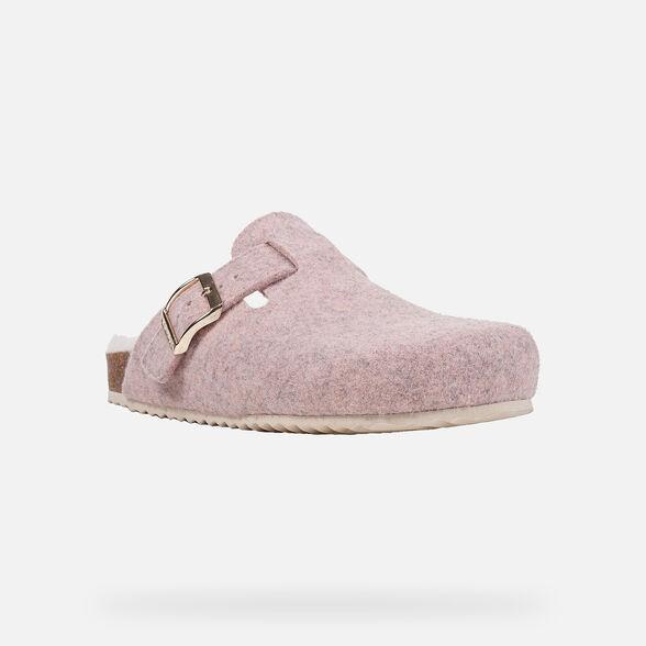 MULES BRIONIA femme D16LSC vieux rose style microfibre Bout ferm