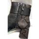 Bottines GEOX cuir noir + reptile + boucle D Calinda M. A D94EFA C9999 Black