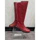 BOTTE cavalière DLSPORT talon 5cm cuir rouge femme TIP TAP référence  6122 zip semelle gomme