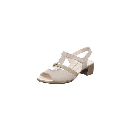 Sandales LUGANO Cuir sable 35730-05 talon 3.5cm femme élégante