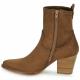 BOOTS LAILA  Strech suédé Tabac Gold  JB MARTIN Talon Bottier Femme à enfiler