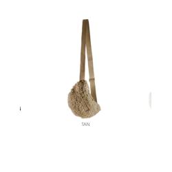 Banane façon bouclette zip BAGTED01 Tan Cognac COLORS OF CALIFORNIA