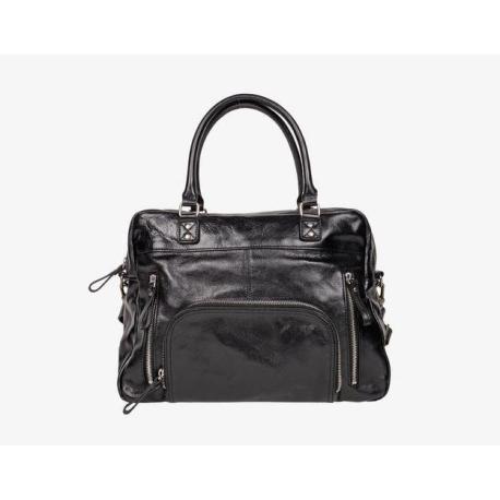 Sac Cabas Nat & Nin Macy Noir Glacé