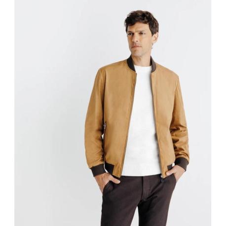 Blouson col teddy camel IZAC