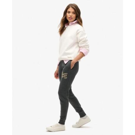 SUPERDRY Pantalon de survêtement slim à logo métallisé Luxe