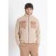 VESTE BEIGE EFFET TEDDY AVEC POCHES