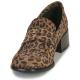 Mocassin JB MARTIN Femme LOLIE Cuir Croûte Velours Léopard talon 4cm moderne et confortable