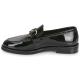 Mocassin JB MARTIN Femme GESSO Cuir Vernis Noir talon 2cm  moderne confortable mors doré