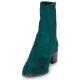 Bottine féminine JB MARTIN LOU Toile SUEDE VERT ST EMERAUDE talon 4,5cm