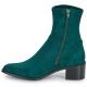 Bottine féminine JB MARTIN LOU Toile SUEDE VERT ST EMERAUDE talon 4,5cm