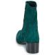 Bottine féminine JB MARTIN LOU Toile SUEDE VERT ST EMERAUDE talon 4,5cm