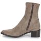 Bottine féminine JB MARTIN Toile SUEDE ST TAUPE LOU talon de 4,5cm toile strech + zip