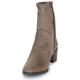 Bottine féminine JB MARTIN Toile SUEDE ST TAUPE LOU talon de 4,5cm toile strech + zip