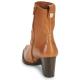 Bottines femme forme santiag  LALOU Nappa WEST COGNAC