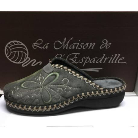 Mule talon compense bout ferme 4205 Maison de L Espadrille CUERO GRIS