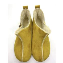 Pantoufle la Maison de l’Espadrille 6030 JAUNE chausson fourré pure laine vierge