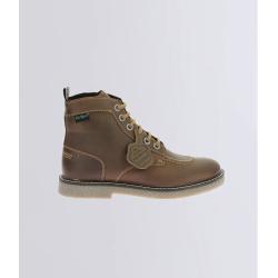 KICK LEGENDARY CUIR GRAS CAMEL  BOTTINES FEMME semelle épaisse Lacet KICKERS