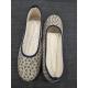 Ballerine d'intérieure femme, fantaisie motifs "fleurs" La MAISON DE L'ESPADRILLE - 2051 Marine/Beige