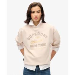 SUPERDRY Sweat ample métallisé Luxe