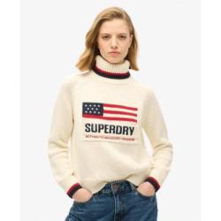 SUPERDRY Pull en maille à col roulé Americana