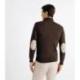 Pull col zippé camionneur chocolat BACARY