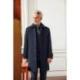 IZAC Manteau long droit marine