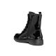 Bottines GEOX Femme D36QRA C9997 Cuir Vernis Noir lacet + zip SPHERICA les balles bleues amortissantes