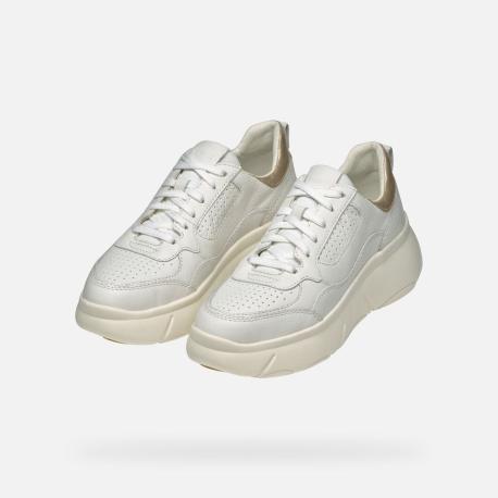 Baskets NEBULA 2.0 x GEOX femme sneakers à plateforme Lacet Blanc/or 45NHB C1000