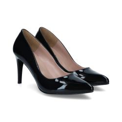 Escarpin G 8 REGINE femme VERNIS NOIR GIULIA mode élégance confort talon haut 8cm