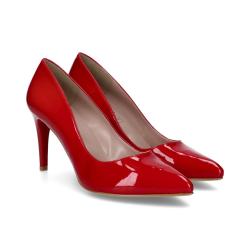 Escarpin G 8 REGINE femme BERMILLON CHAROL VERNIS ROUGEGIULIA mode élégance confort talon haut 8cm