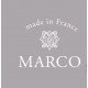 Trotteur ou Mocassin de MARCO COLCHIQUE  fabrication française marine/blanc