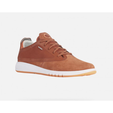 Basket Homme AERANTIS  U027FA sneakers  GEOX nubuck marine ou nubuck orange