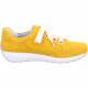 Baskets OSAKA de ARA cuir nubuck jaune lacet + Zip