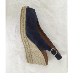 Sandale bout ouvert bride arrière 806-2 Maison de L’Espadrille compense corde marine