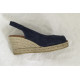 Sandale bout ouvert bride arrière 806-2 Maison de L’Espadrille compense corde marine