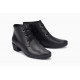 Bottines de MEPHISTO pour femme ISABELLE cuir noir, laçage et zip